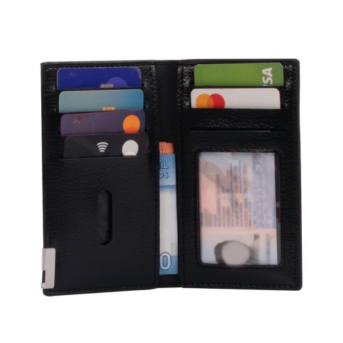 Porta-Tarjetas vertical de Eco-Cuero 