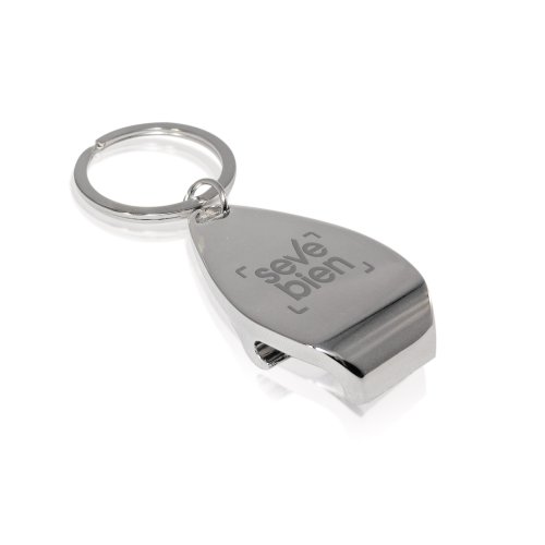 LLAVERO METÁLICO CON ABREBOTELLAS