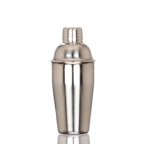 Coctelera metálica plateada 