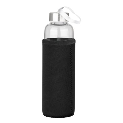 Botella de Vidrio Borosilicato con Funda de Neopreno 580cc