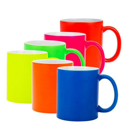 Tazón Cerámico 330cc Fluorescente Sublimación