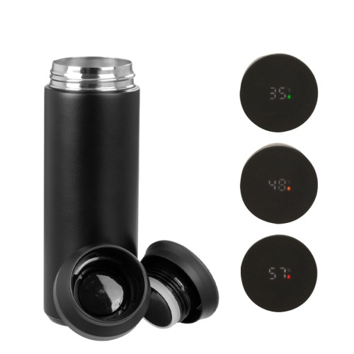 Termo doble pared de acero, con termómetro digital 