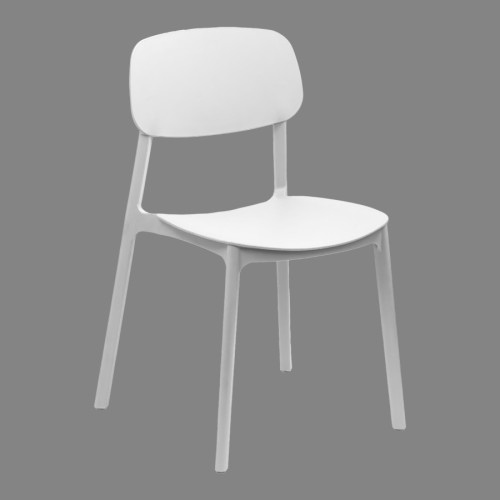 Silla apilable de plástico rígido 