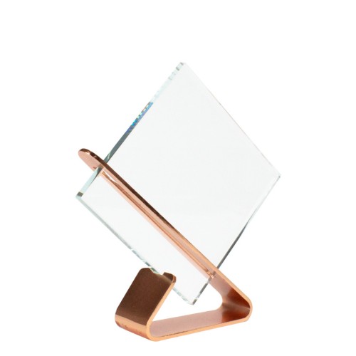 Trofeo Galvano Encobrizado de Cristal 