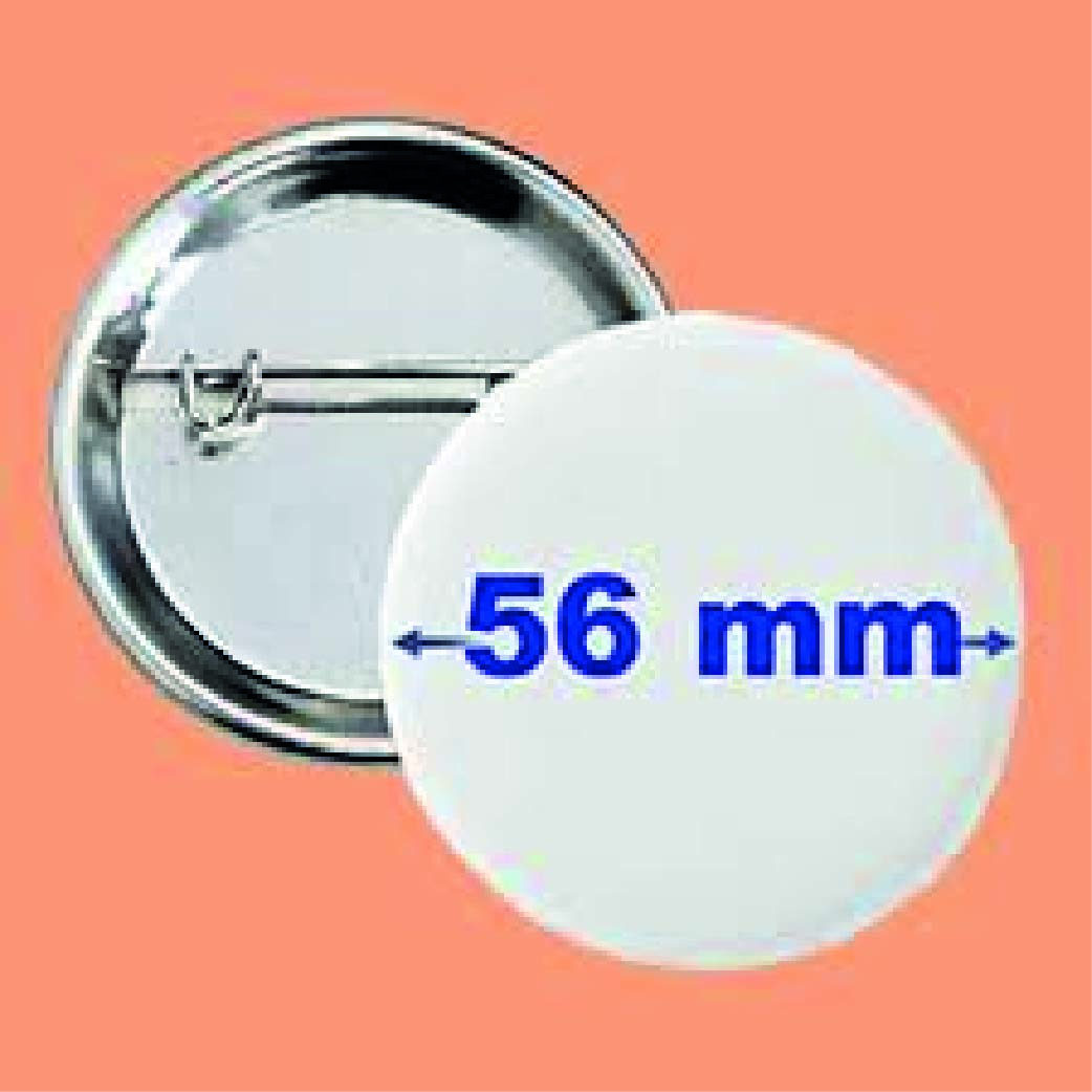 Chapitas 56 mm con Alfiler de gancho