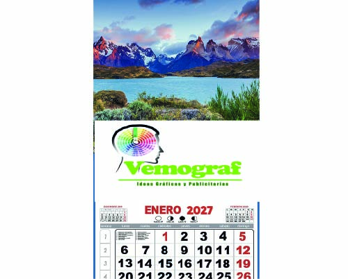 Calendario de Pared con taco