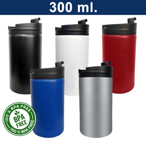 Mug Tazón Acero Inoxidable Térmico / Plástico M14