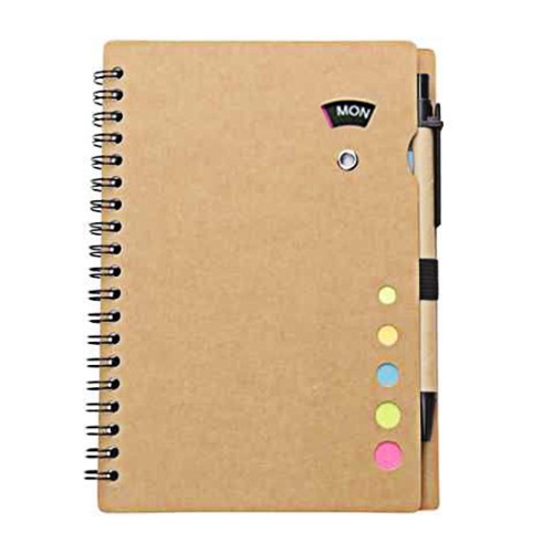 Set Cuaderno - Libreta - Memo set Tapa Cartón + Bolígrafo N22