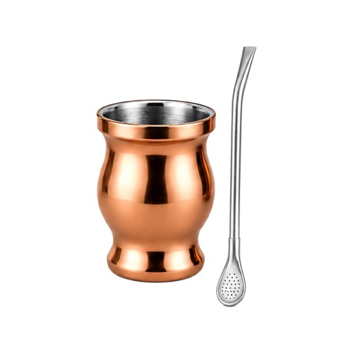 Set de Mate color ENCOBRIZADO con Bolso MAT04