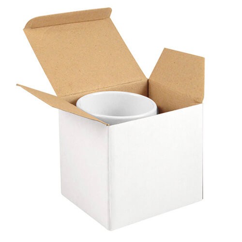 Mug Tazón Cerámica Sublimación con Caja Bicolor + Cuchara 99444