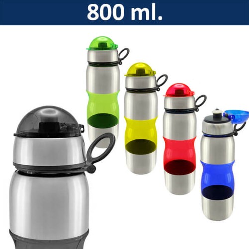 Botella Plástica + Acero Inoxidable Caramayola Deportivo M25