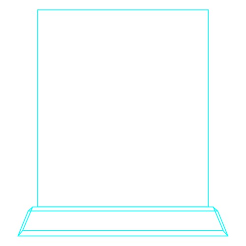 Galvano Cristal Rectangular RL 45
