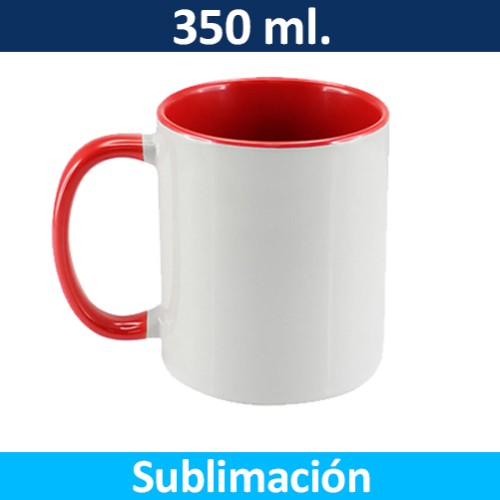 Mug Tazón Cerámica Sublimación con Caja Bicolor 99333