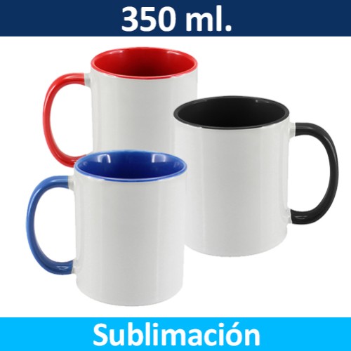 Mug Tazón Cerámica Sublimación con Caja Bicolor 99333