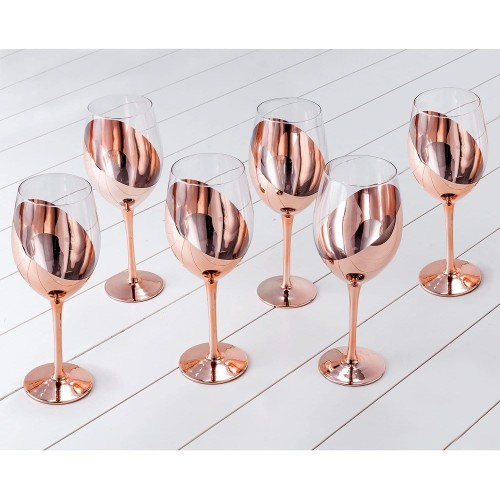Set de Copas y Decantador para Vinos ENCOBRIZADO M88