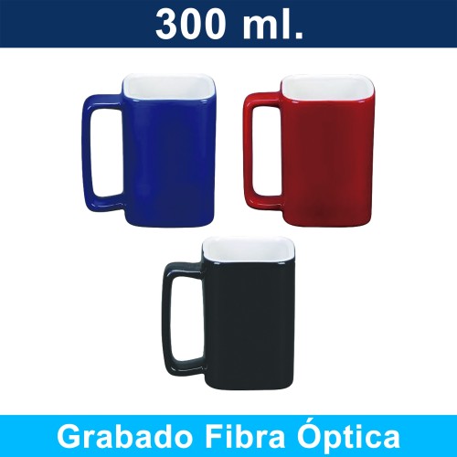 Mug Tazón Cerámica Cuadrado M44