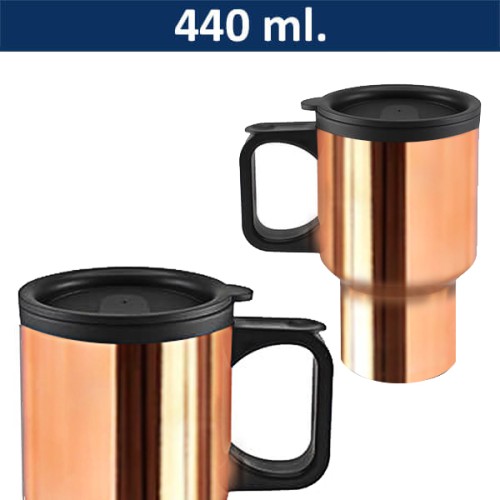 Mug Tazón Acero Inoxidable / Plástico PVC M58 ENCOBRIZADO