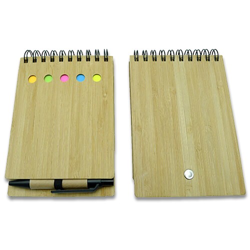 Set Memo set Tapa Bamboo + Boligrafo N7