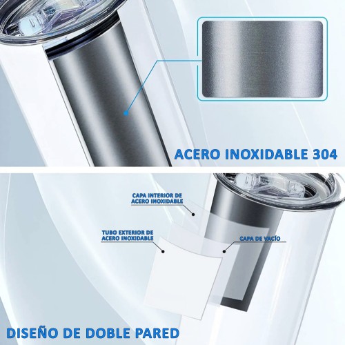 Mug Acero Inoxidable Térmico Sublimable Skinny M158