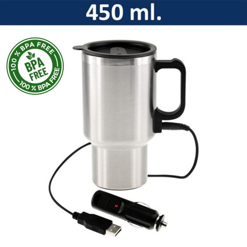 Mug Tazón Acero Inoxidable Térmico Calentador para Automóvil M15