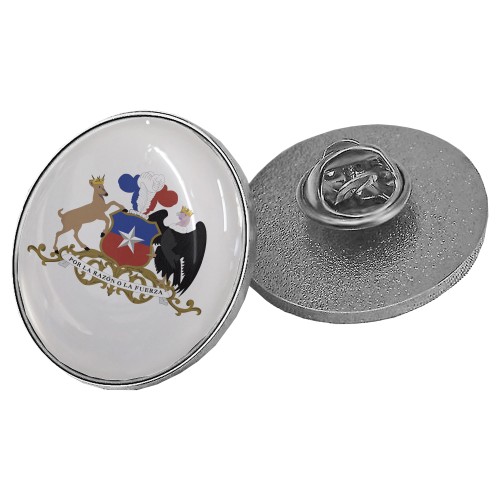 Piocha con Domo Broche Redondo 25mm PLATEADO (pins)