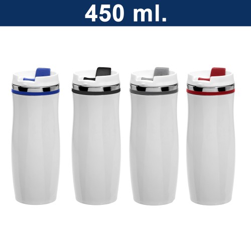 Mug Tazón Acero Inoxidable Térmico M17 BLANCO