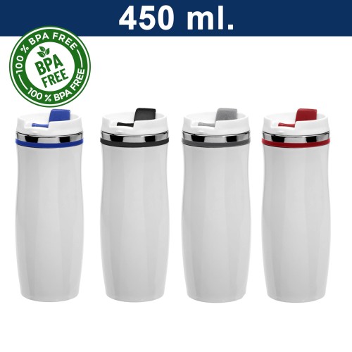 Mug Tazón Acero Inoxidable Térmico M17 BLANCO