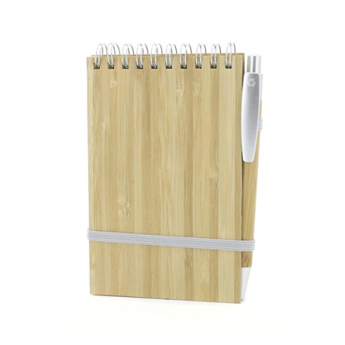 Set Cuaderno - Libreta Tapa Bamboo + Bolígrafo N29