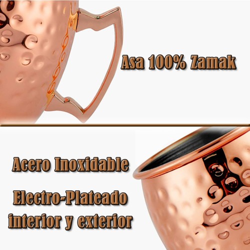 Set de 2 Mugs ENCOBRIZADO Martillados M76