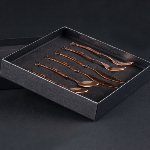 Deluxe Set de Cubiertos encobrizados para cóctel