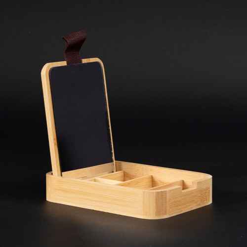 Caja organizadora de Bamboo con espejo 